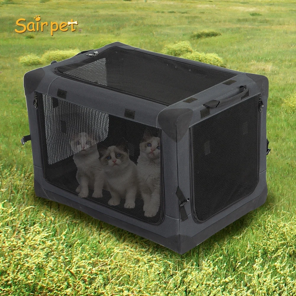 Pet Transport  Carrier Bag Breathable Dog Cat Carrier Bag Case Big Space  Car Portable Carrying Travel Puppy Cage Box