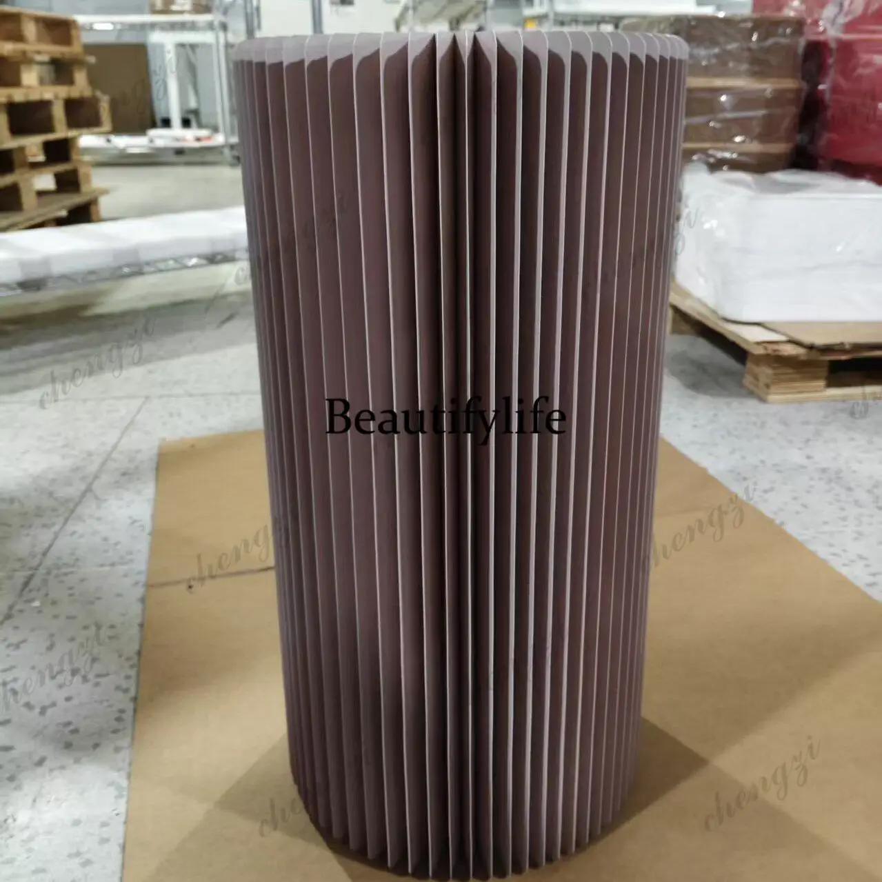 Cocoa tea golden organ craft environmentally friendly material round column cylindrical display stand
