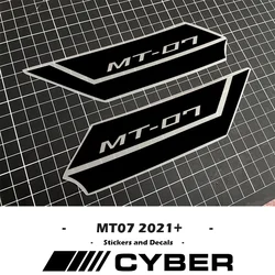 2024-2021 MT-07 Air Scoop Intake Side Cover Sticker Set New Version Fairing Shell Hollow Sticker Decal For YAMAHA MT-07 MT07