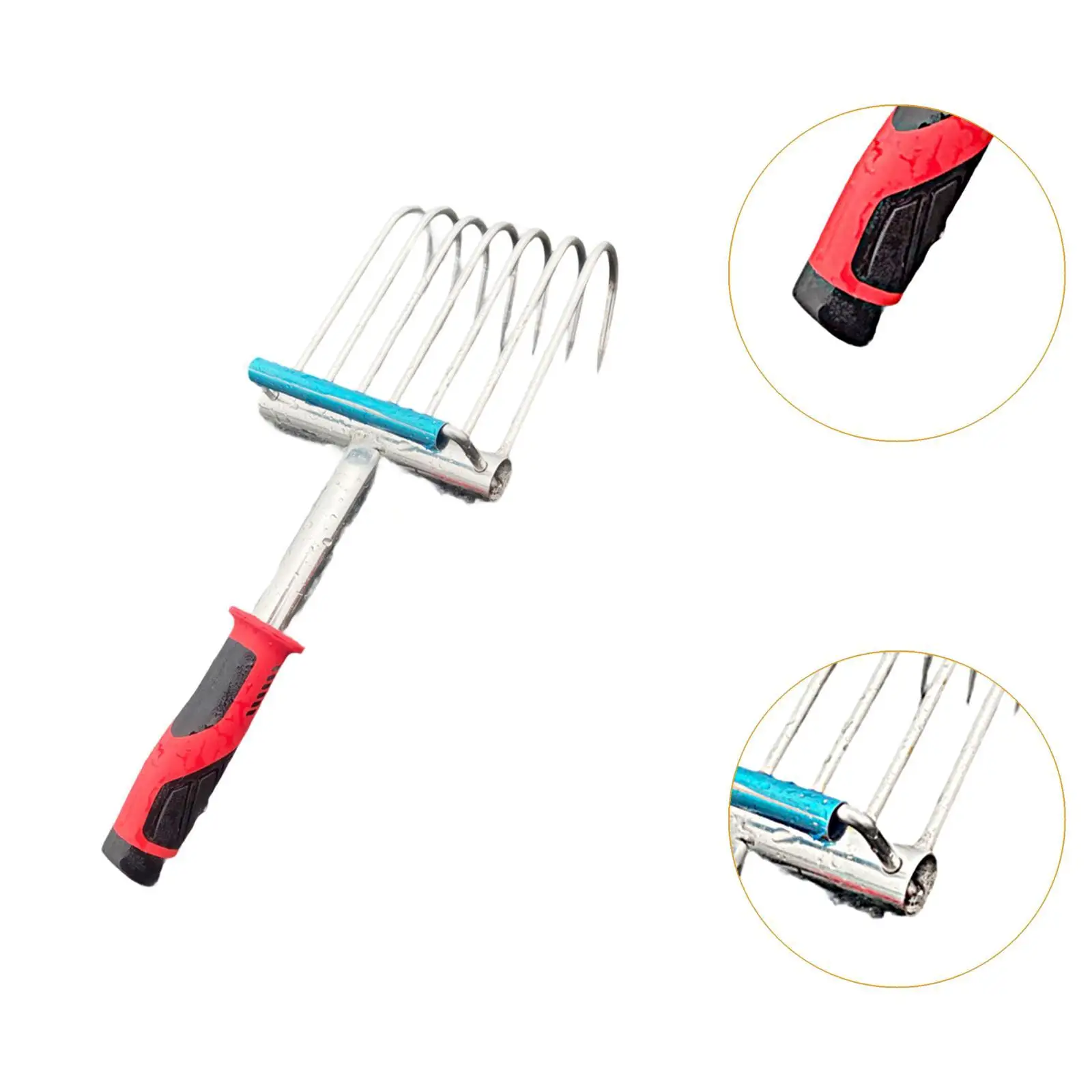 Hand Rake Garden Tool Weeding Small Tool for Beach Lawn Backyard