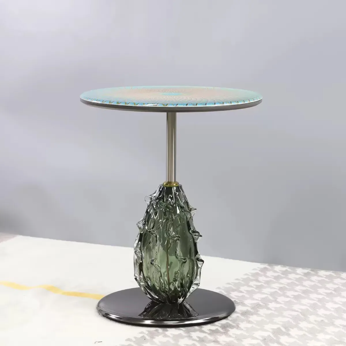 Coffee table luxury microcrystalline stone small table round table furniture living room sofa side table storage table central t