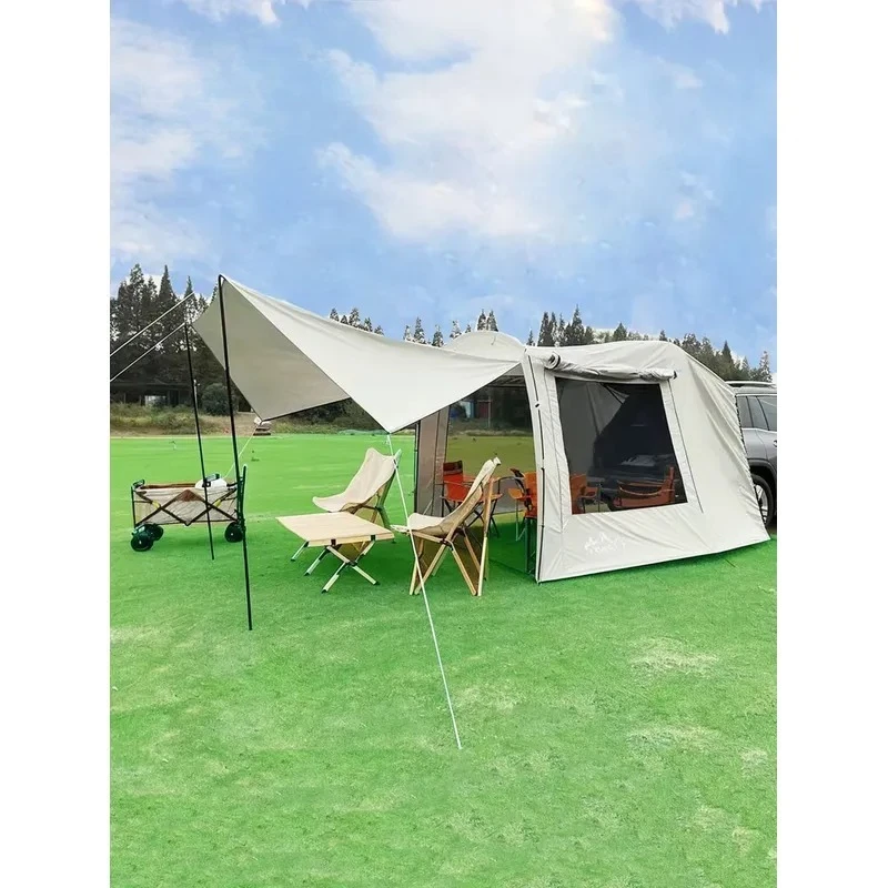  Car box docking tent Portable Waterproof SUV Tail Tent 3-4 people Dome tent Sunshade Tunnel style tent,Large