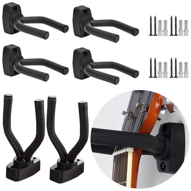 5/10PCS Black Guitar Wall Mount Hook Guitar Hanger Holders for Guitars Bass Ukulele Home Music Store Hanging Displaying Rack ZYF