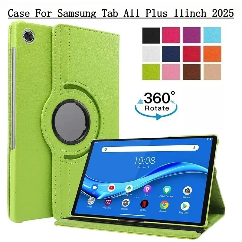 

Case For Samsung Galaxy Tab A11+/A11 Plus 11 inch 2025 Tablet Cover for Samsung Tab A9+/A9 Plus 2023 360 Rotating Leather Cover