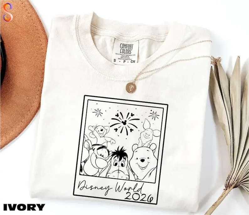 

Футболка с Винни-Пухом, футболка Disney World 2026, футболка с Винни-Пухом и друзьями, футболка для семейного отдыха, Винни-Пух