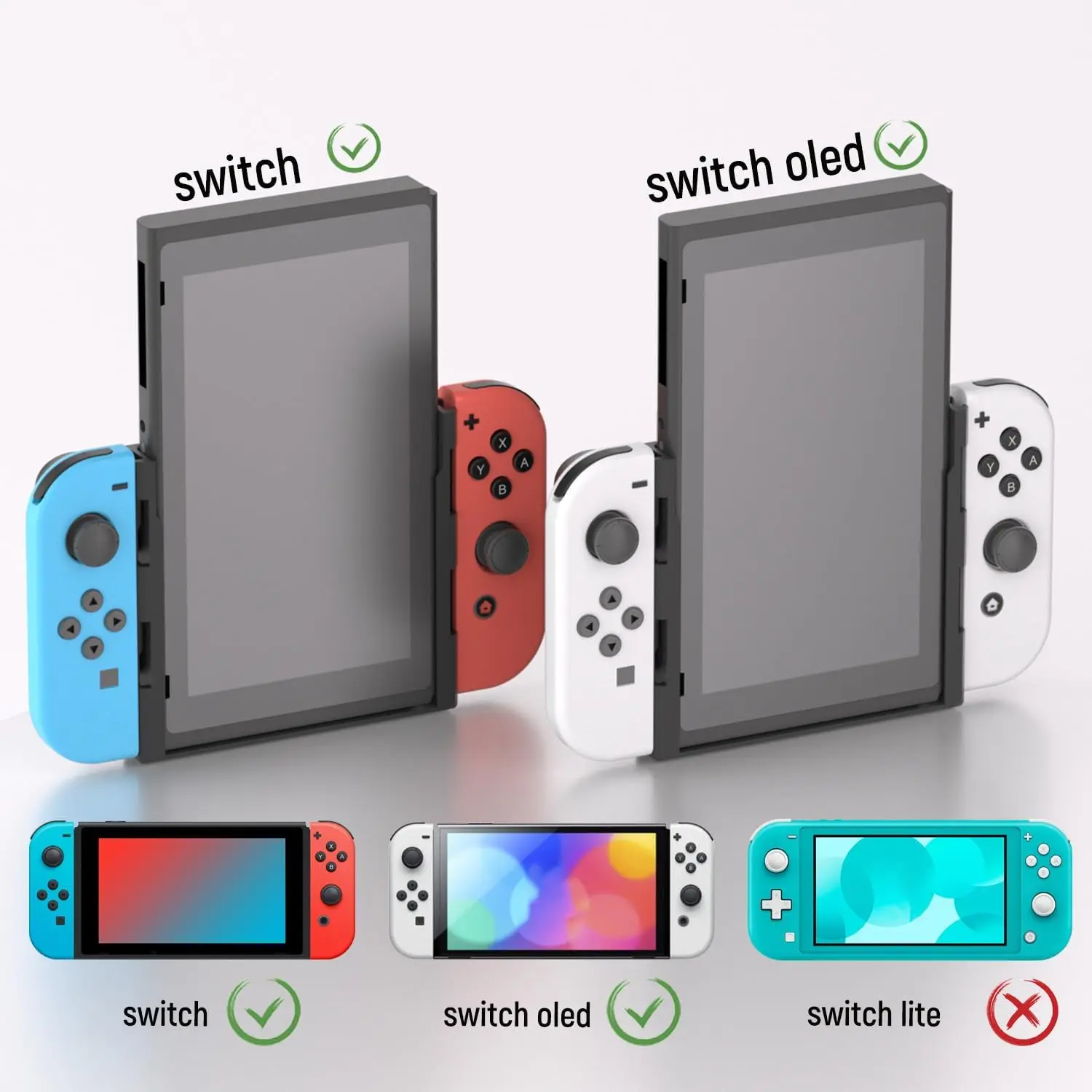 RGEEK For Nin-tendo Switch / Switch OLED Portrait Flip Grip Handheld Accessory Vertical Mode Orientation Joy-con Grips Stand