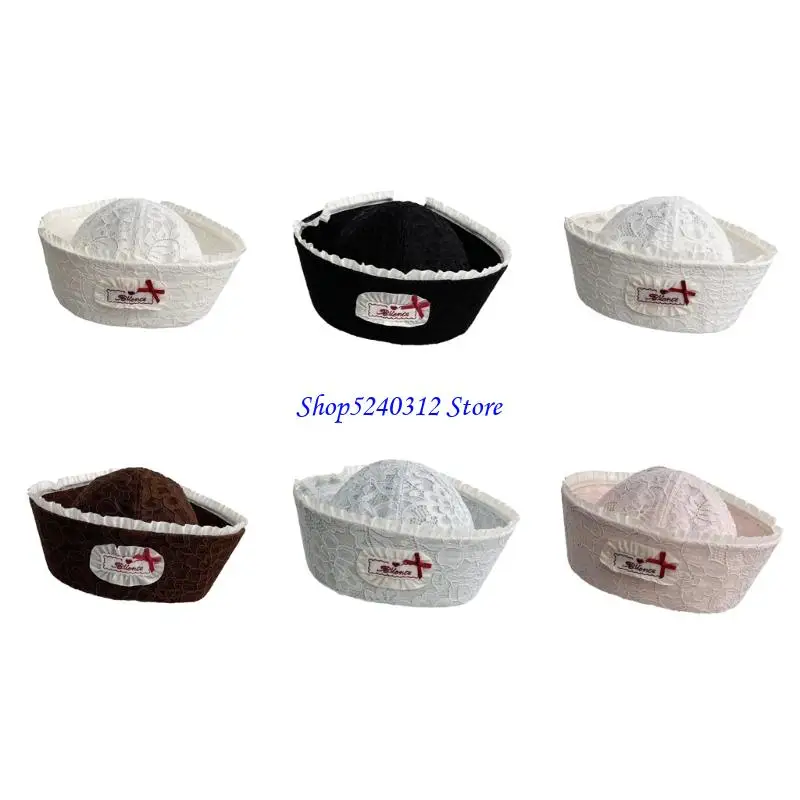 634C Floral Hat with Round Ruffled and Adjustable Rear Band Painter Hat for Women Girl Daily Outfit Styling,