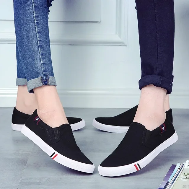Men Canvas Shoes Simple Casual Mens Loafers Autumn High Quality Anti-Slip Comfortable Vulcanized Shoes Man Flats size 48