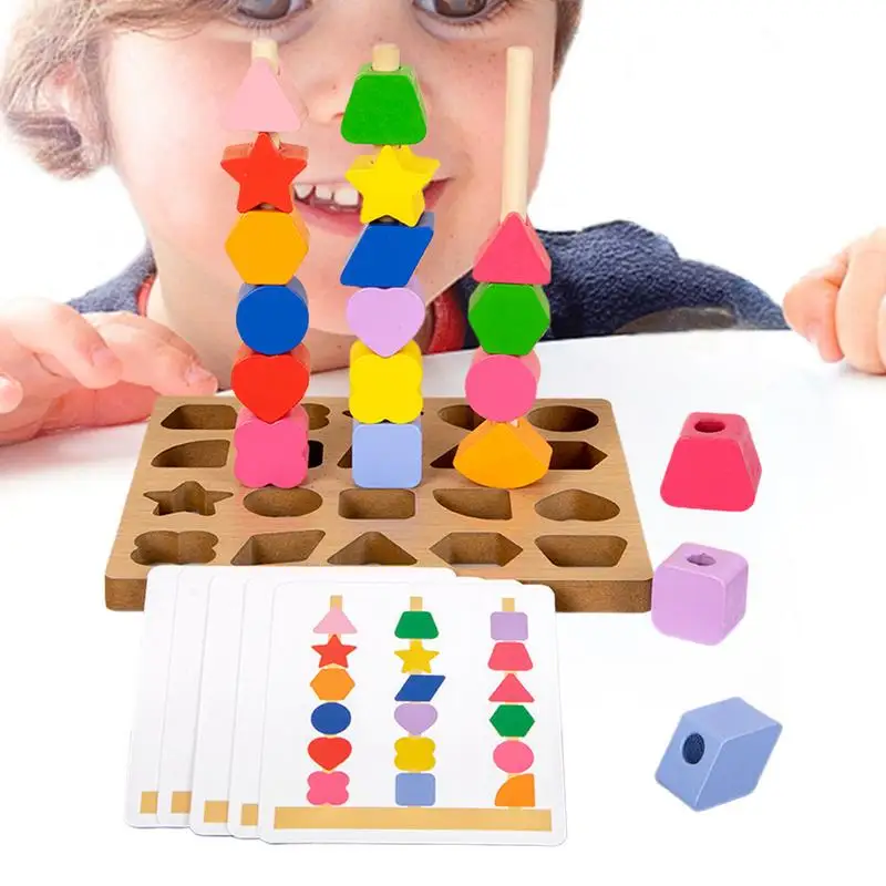 Juguete de clasificación de colores con forma de madera, clasificador de formas geométricas, juguetes a juego, clasificador de formas de colores, juguetes sensoriales para niñas y niños de 3 años