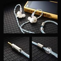 8-Strand QKZ T1 Headphone Cord Upgrade Cord 0.75MM 2Pin KZ Earphone Cable Silver Plated 200 Core TC KZ Wired Headphones