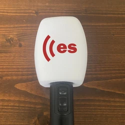 Customized Logo Flocking Square Sponge TV Stations Reporters Interview Mic Foam Windscreen for Handheld Interview Microphones