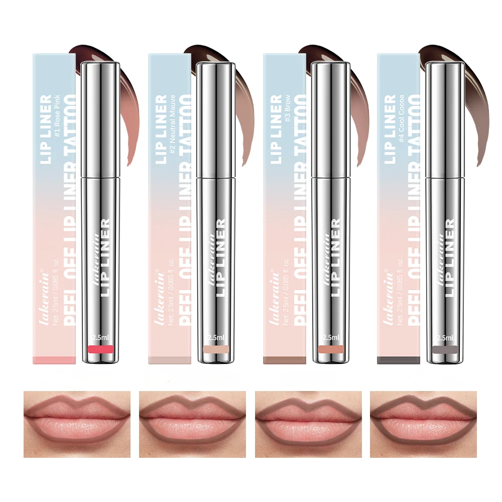 Peel Off Lip Liner, matte Farbe, wasserfest, lichtecht, antihaftbeschichtet, Peel Off Lip Gloss Lip Liner