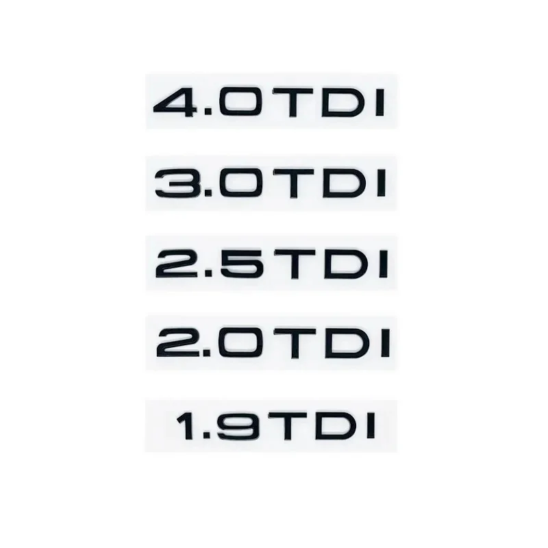 ABS Car Sticker For 2.0 2.5 3.0 4.0 TDI 30 35 40 45 50 55 TDI A4 A5 A6 A7 A8 Q5 Q7 Letter Emblem Rear Trunk Decoration Badge