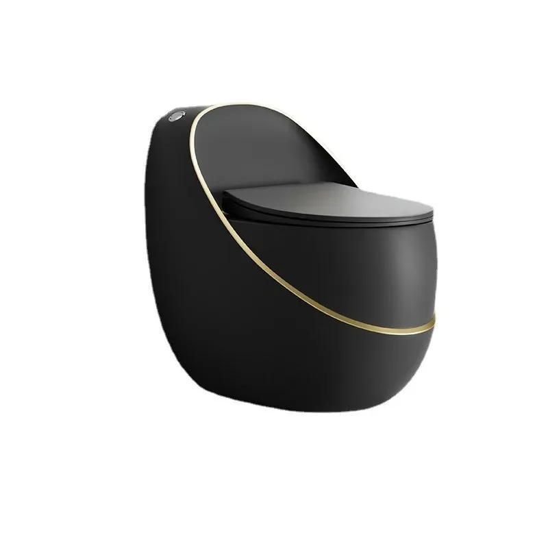 Toilet new light luxury black household color ceramic bathroom siphon