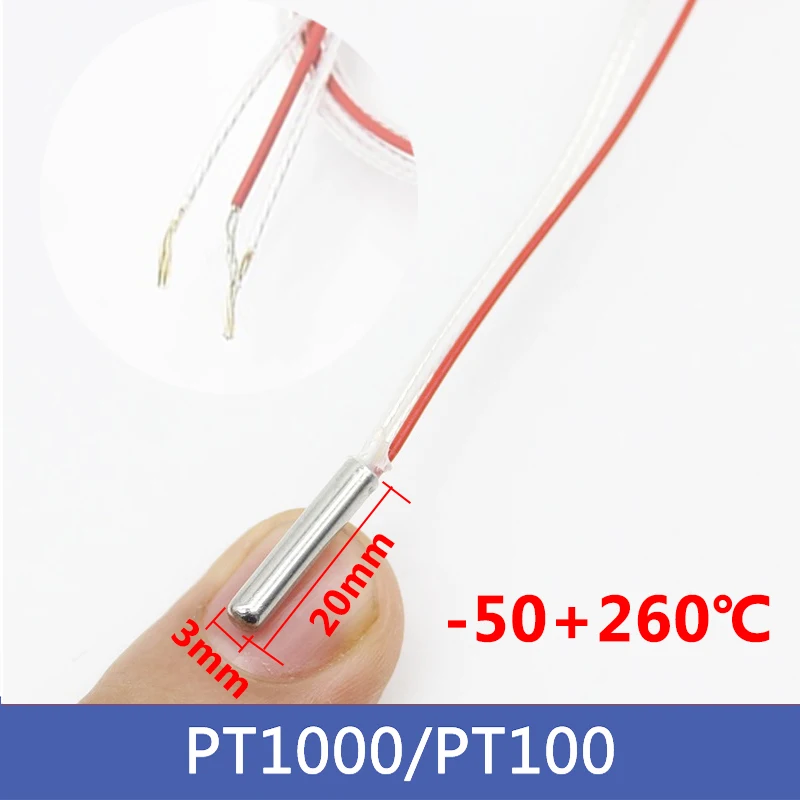 

Stainless Steel PT100 Temperature Sensor Small size Thermocoupl Temperature high Corrosion, oil resistant and waterproof