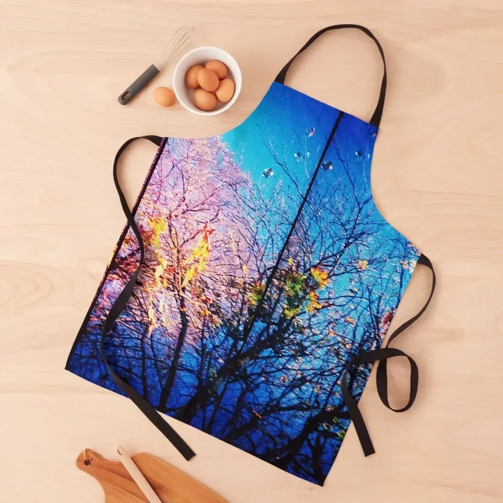 

Cherry Blossoms Apron Bib For Kitchen Hairdresser Women's All For Kitchen And Home Apron