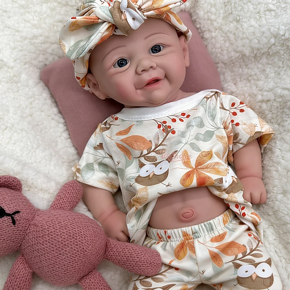 

Vivienne 17" Silicone Reborn Baby Doll Girl Realistic Artist Doll Enthusiast Reborn Baby Newborn Smiling Silicone Reborn Toddler