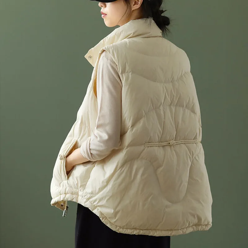 الوقوف طوق المرأة أسفل سترة الشتاء الخريف بطة أسفل قصيرة أكمام سترة منفوخة امرأة صدرية dvastoророuzaя كردنية VT-357