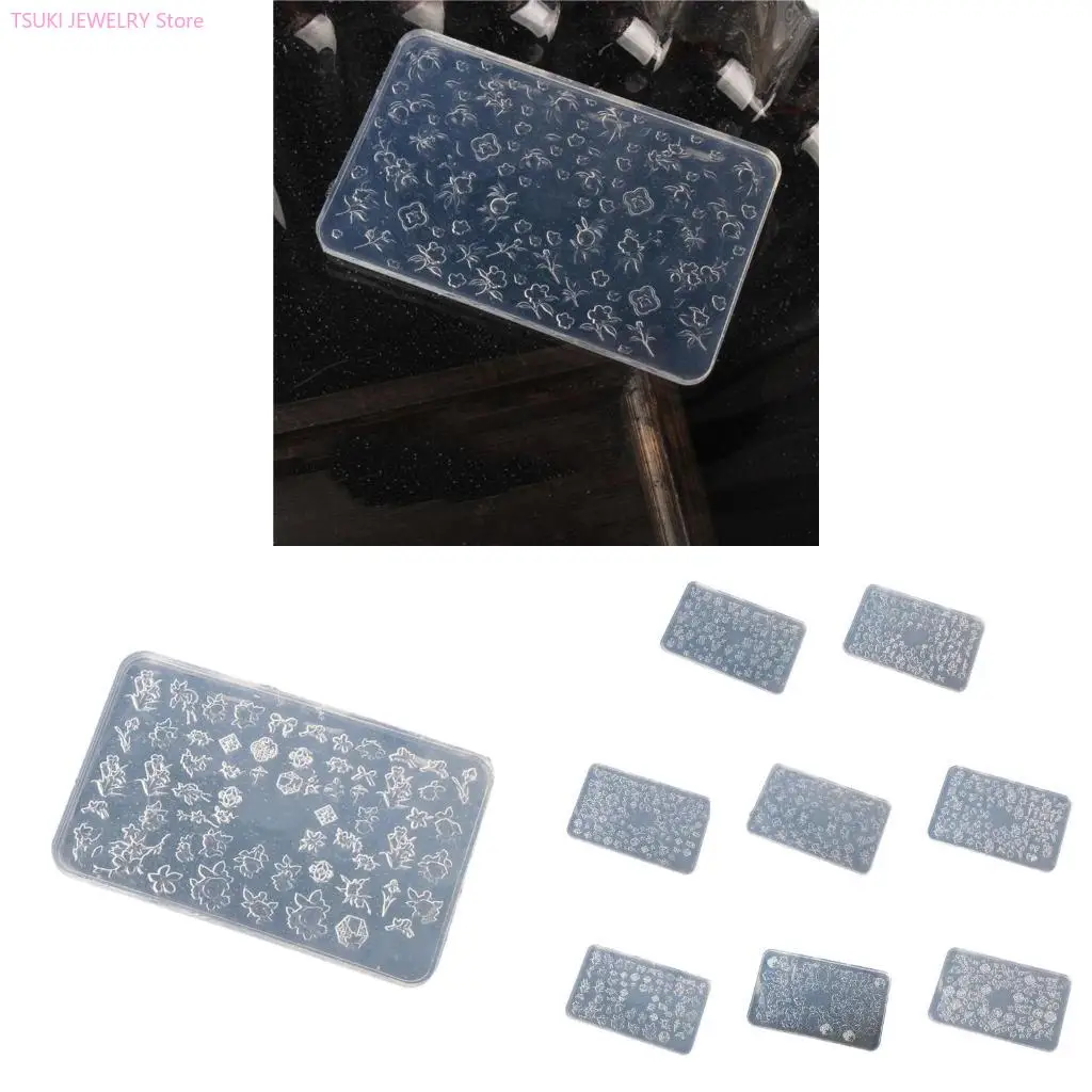 

62KE Многофункциональная форма для ногтей, форма для укладки ногтей, цветочная тема, формы для аксессуаров для ногтей