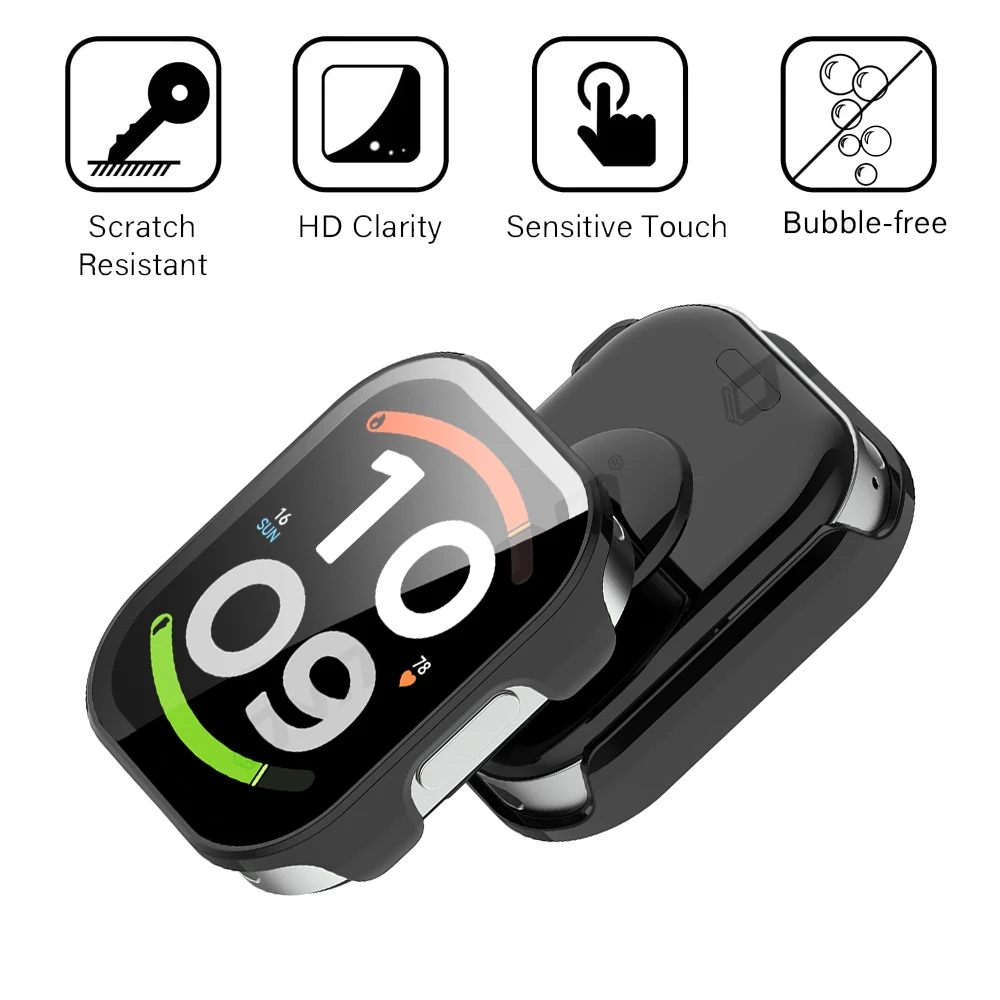 Hülle für Redmi Watch 6 Active, gehärtetes Glas Displayschutzfolie & harter PC-Schutzrahmen für Watch 6 Active Zubehör. – Detail 4