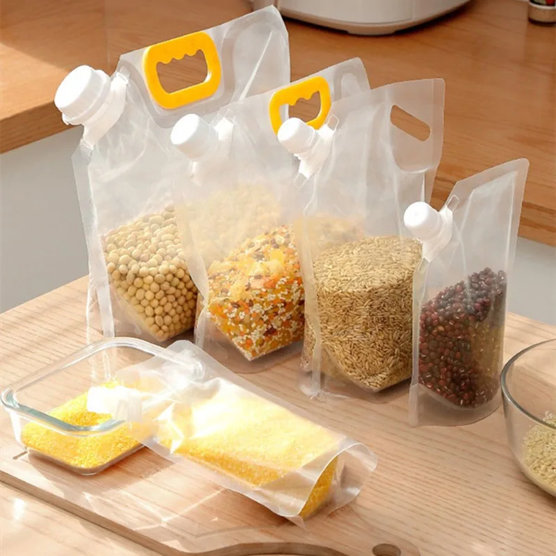 5Pcs Grain Storage Bags, Cold Storage, Food Fresh-keeping Bags, Storage Bags, and Sealed Bags Are Divided Into Bags