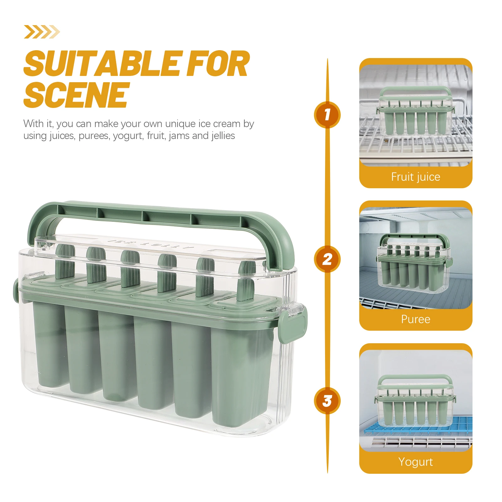 

Baby Handheld Popsicle Mold Lollipop Molds Silicone Candy Silica Gel Child Popsicles