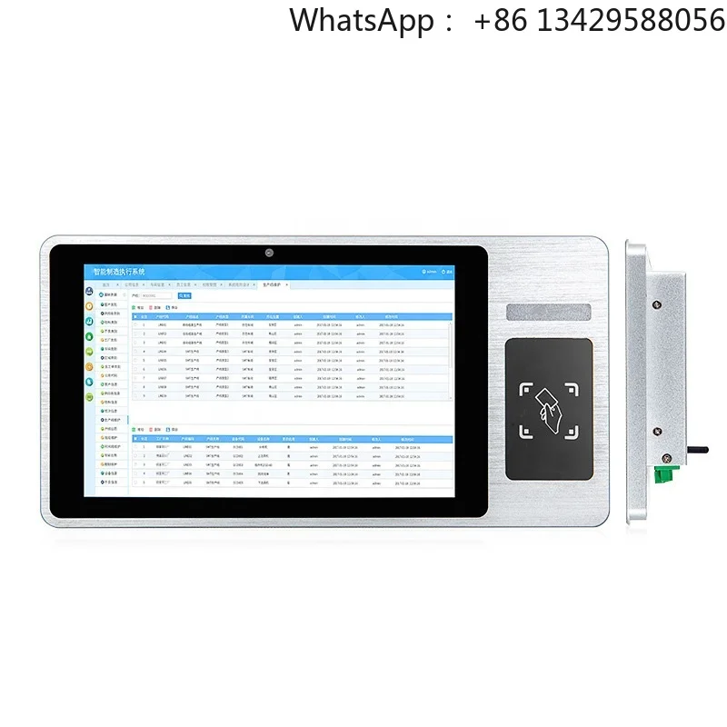 10.1 Inch Industrial Touch Screen Panel PC with RFID NFC Reader and Camera Fanless for Workstation Vehicle 12V 24V RS232 RS485