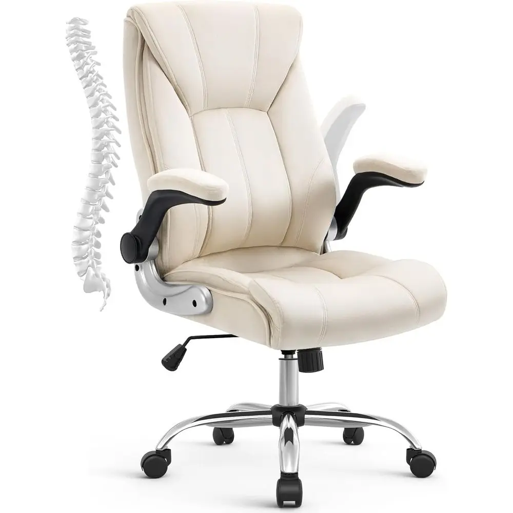 

Executive High Back Velvet Office Chair with Adjustable Height, Lumbar Support, and Padded Armrests, Comfortable for Adults, Lig