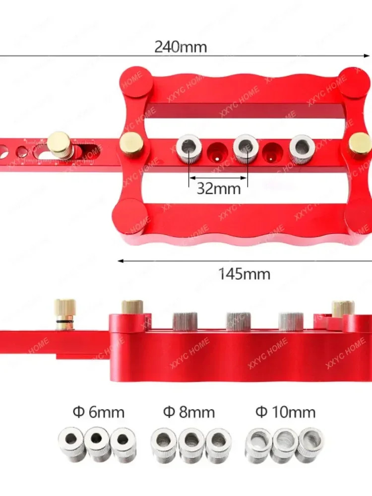 Self-centering Woodworking Doweling Jig Drill Guide Wood Dowel Puncher Locator Tools Kit for Carpentry