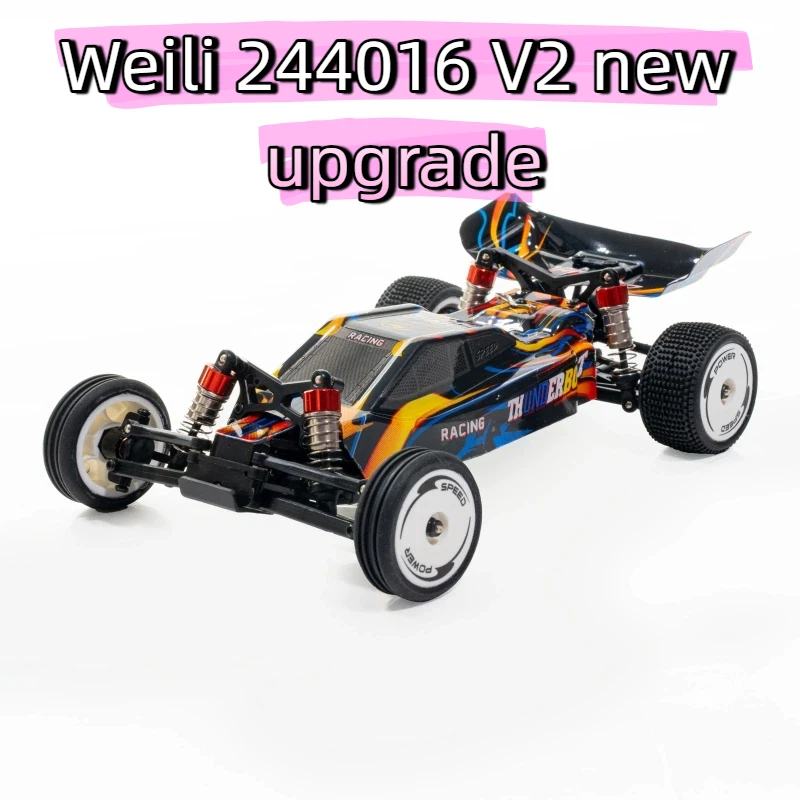 

Weili's new 244016 remote control RC high-speed car 1:24 electric two-wheel drive full proportion drift mosquito car racing car