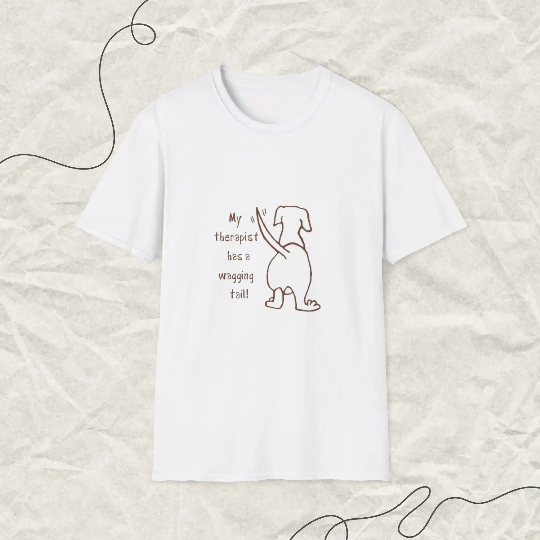 Dog Lover'S T Shirt 'My Therapist Has A Wagging Tail' Cute Funny Pet Quote Perfect For Parents Animal Lovers