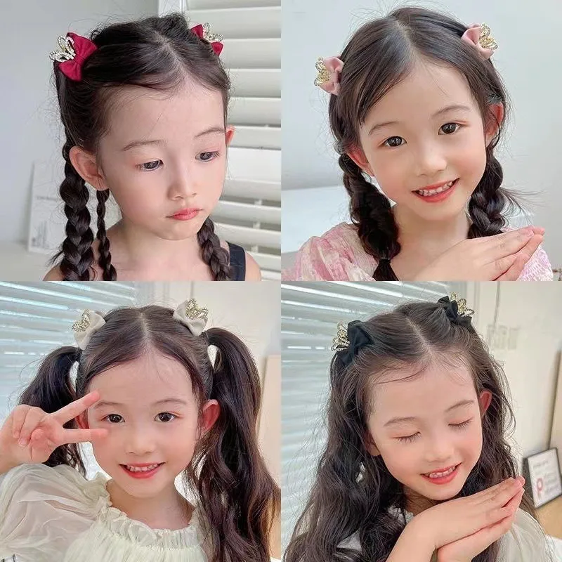 

Cute Hair Clip with Crown and Bow for Girls, Baby Hair Accessories