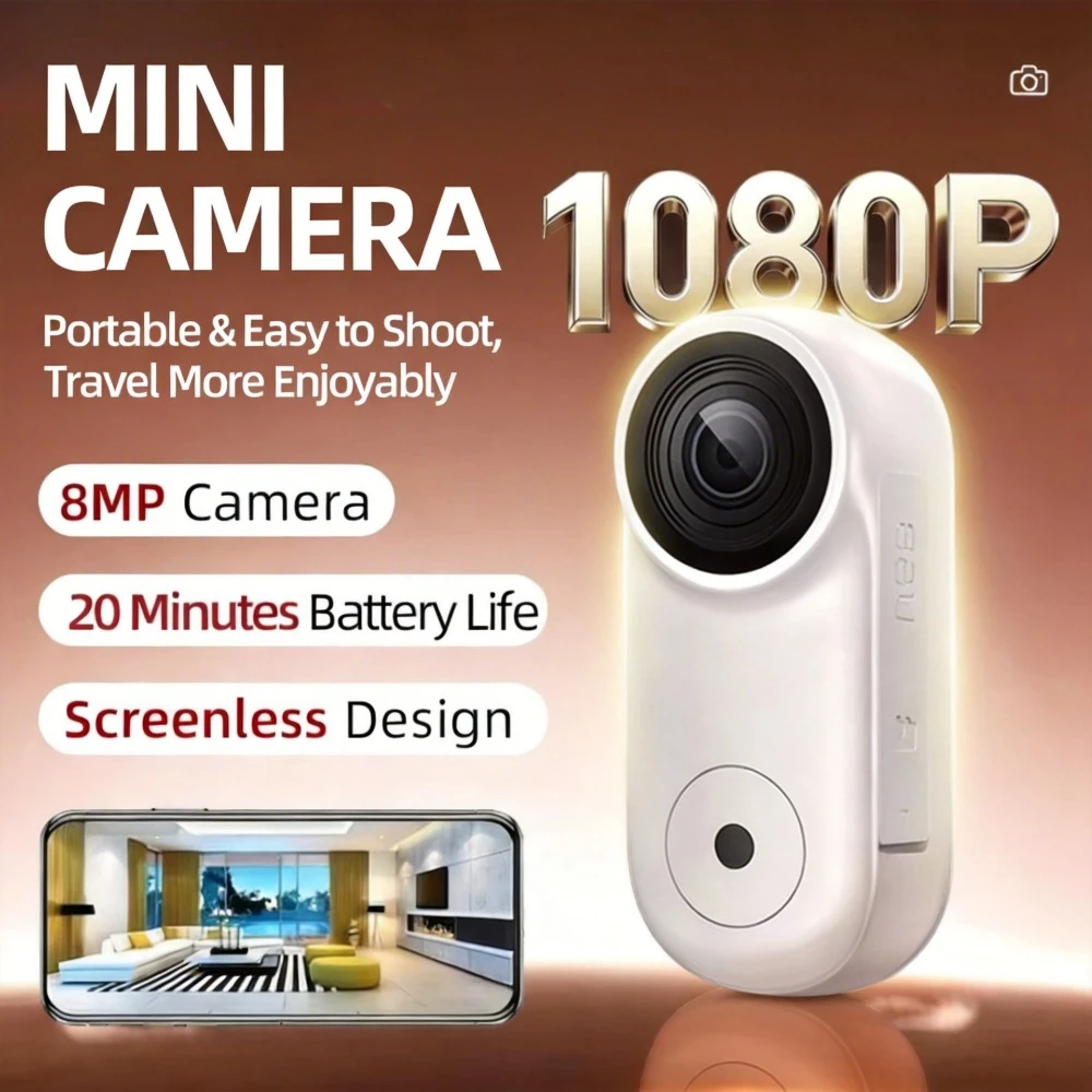 

Mini Magnetic Thumb Camera 1080P HD Portable Action Cam for Motorcycle Vlog Video Recording
