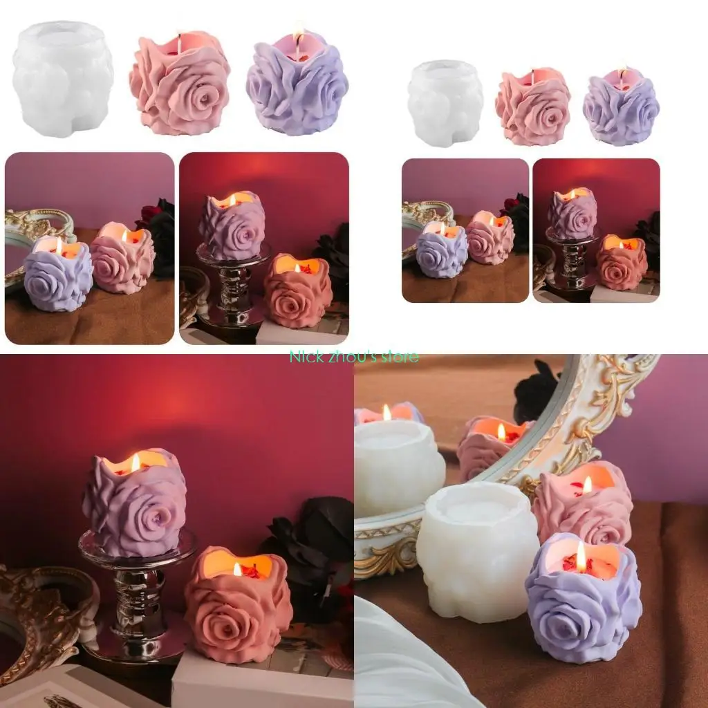 

E15E Silicone Holder Molds Rose Epoxy Resin Mold Suitable for Creating Unique Flower Vases and Pencil Holders