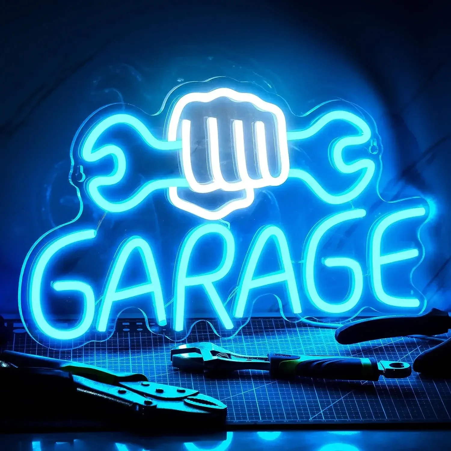 LED Neon Sign Illuminate Auto Room, Garage, Repair Shop Luminous Atmosphere Lamp for Wall Decor, Bar, Party, Club USB Power