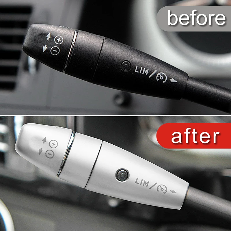 Car Accessories Wiper Shift Lever Cruise Covers Trim Frame Sticker For Mercedes Benz C/E Class W204 W212 Interior Decals image 3