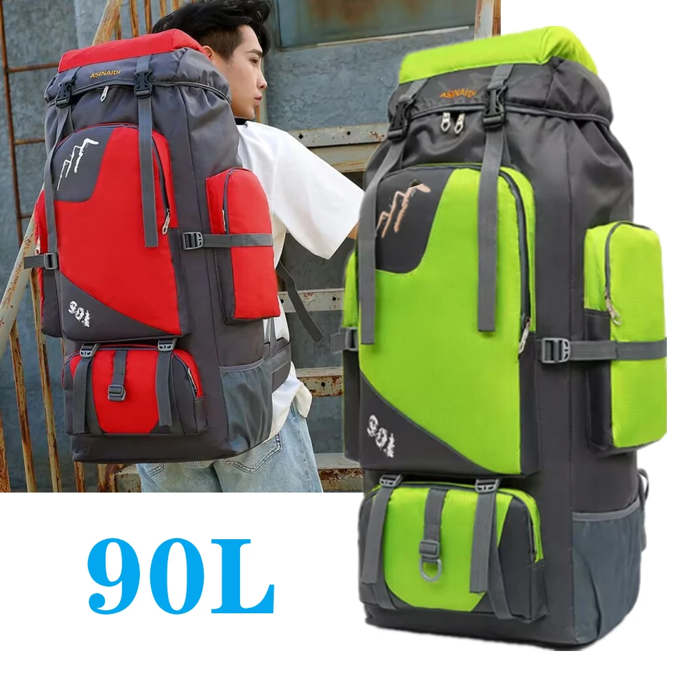 

90L Travel Bag Large Capacity Climbing Backpack Men Women Outdoor Camping Luggage Bags Trekking Backpack Hiking Pack