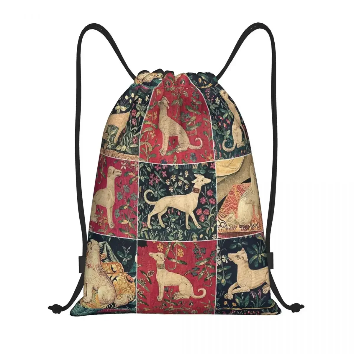 

Medieval Greyhound Drawstring Backpack Bags Women Men Lightweight Whippet Sighthound Dog Gym Sports Sackpack Sacks for Yoga