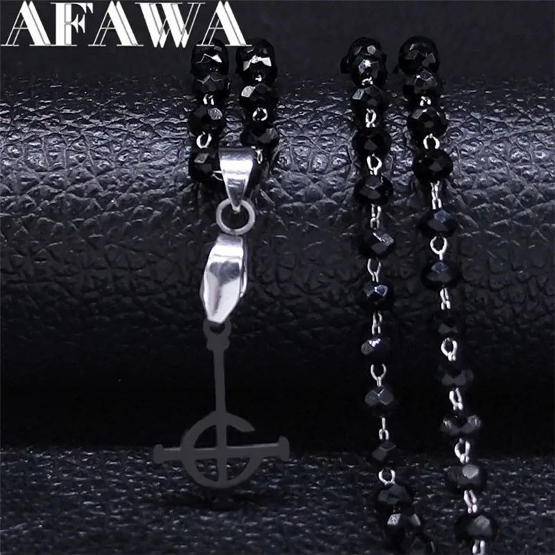 Ghost BC Band Nameless Merch Edelstahl Halskette für Frauen Männer Ghoul Grucifix Emeritus Symbol Maske Kragen Schmuck N3551S06 – Detail 5