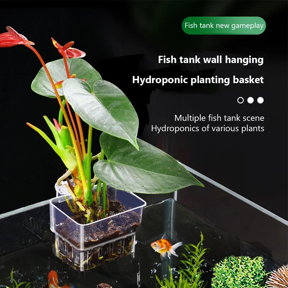 

1/2pcs Fish Aquarium Water Grass Cup Multiple Plant Hydroponics Hydroponic Planting Basket for Fish Tank Landscape Home Garden