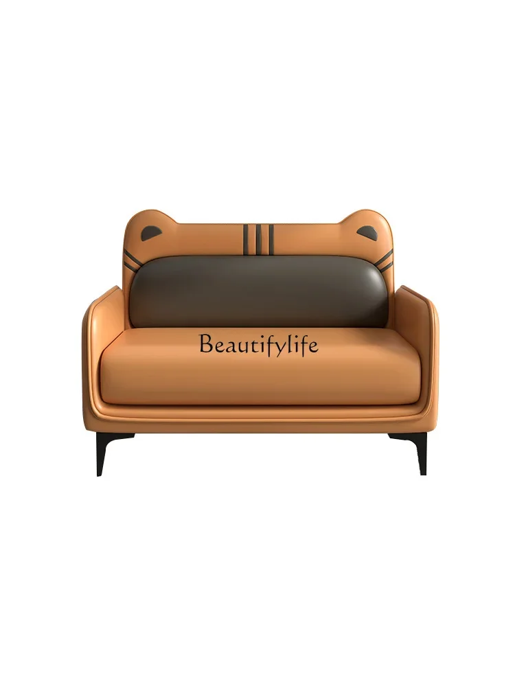

LD33Modern Simple Home Room Reading Chair Stool Double Leather Small Sofa
