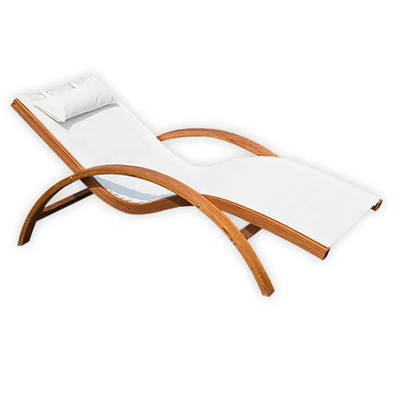 #Modern Rustic Style Solid Wood Loungers CustomizedOutdoor Pool/Beach Furniture-Home Leisure Villa Application Factory Wholesale