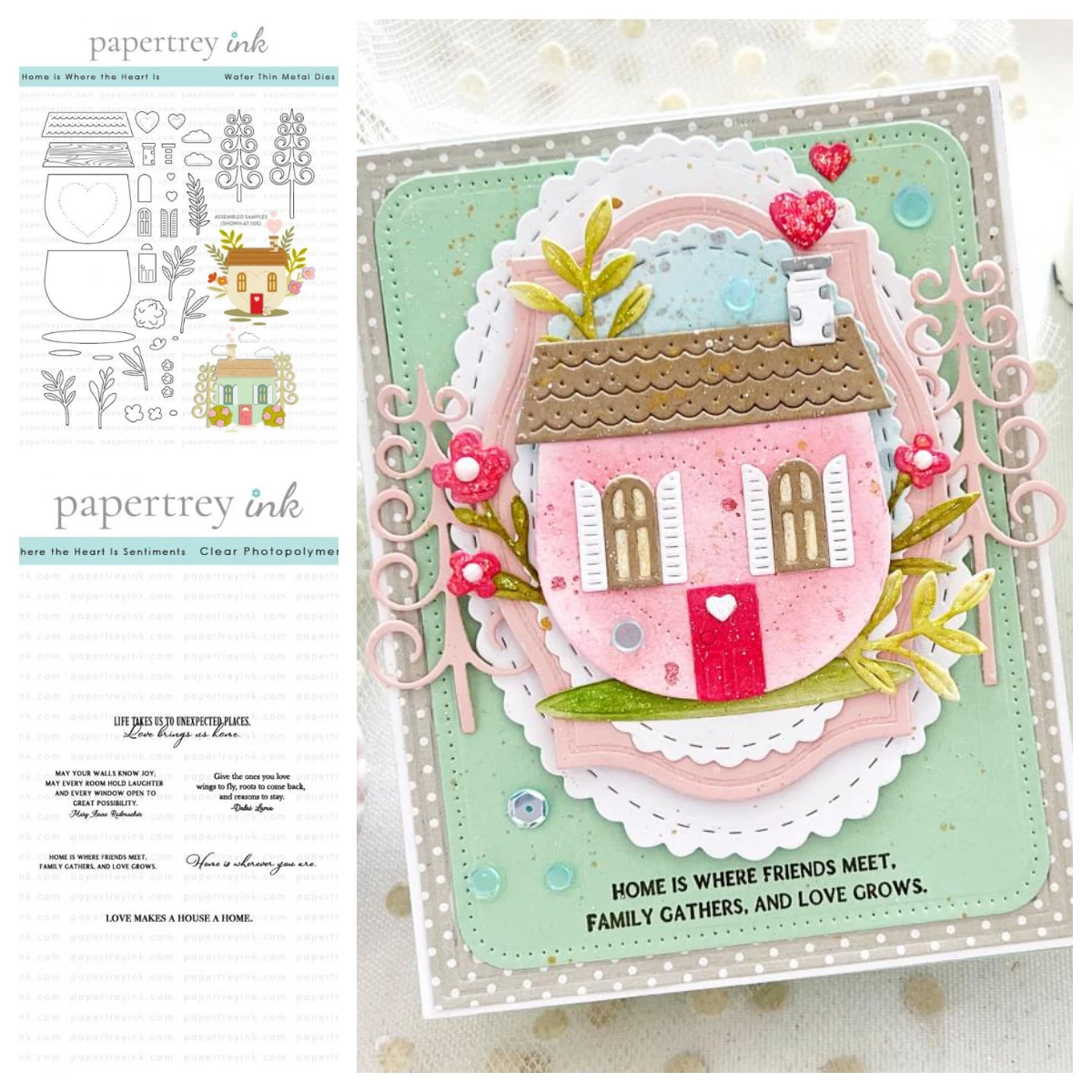 

2026 New Reflections Big Sentiments: Home Is Where the Heart Dies Stamps Stencils DIY Scrapbooking Greeting Card Handmade Molds