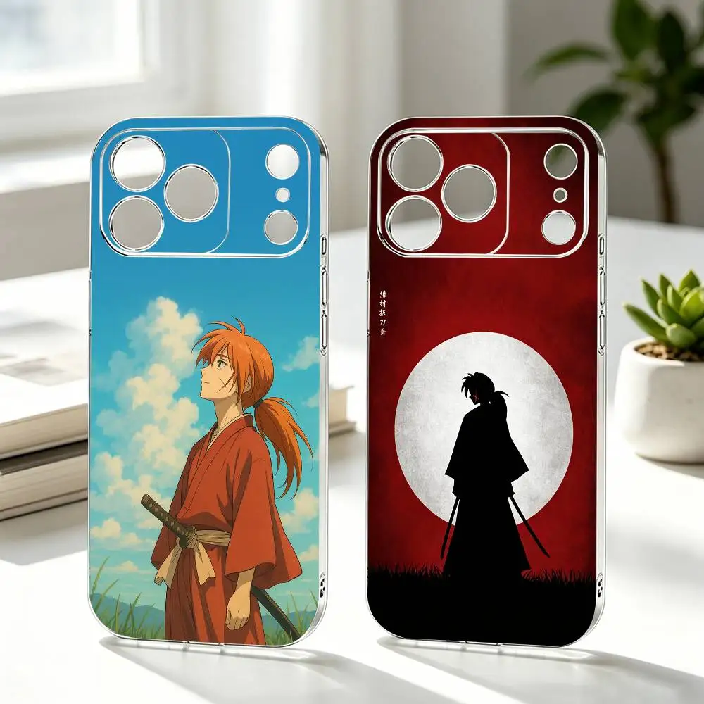 

R-Rurouni Kenshin Hi-mura Phone Case For iPhone 17 16 15 14 13 12 11 Mini Pro Max Plus Transparent Cover