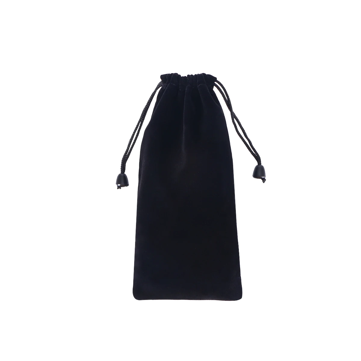 

2pcs Watch Storage Velvet Pouches 20x11x0.3cm Black Flocked Cloth Bags for Travel Jewelry Chains Bracelets Stones