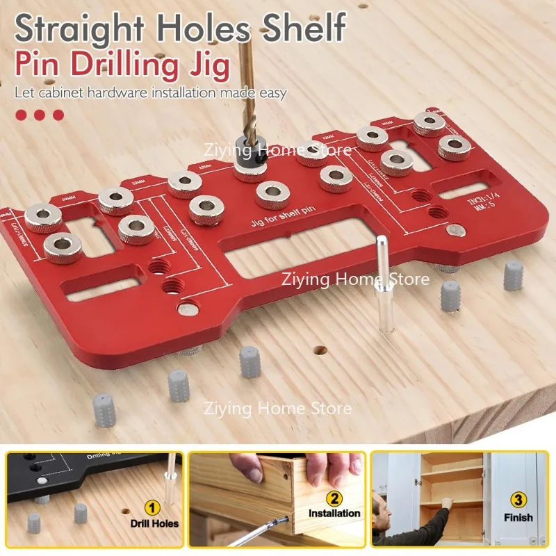 

Woodworking Installation Furniture Wardrobe Door Adjustable Opening Auxiliary Tools Aluminum Alloy Hinge Punching Positioner