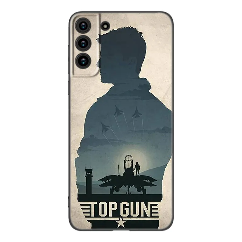 Top Gun Maverick Black Silicone Phone Case For Samsung Galaxy S23 S21 S20 FE S24 S22 Ultra S10E S10 S9 S8 Plus