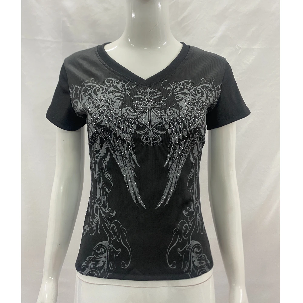 Women's Y2K Retro Slim Fit Short Sleeve T-Shirt Spicy Girl Print Fashion Top for 2026 New Collection Casual Streetwear
