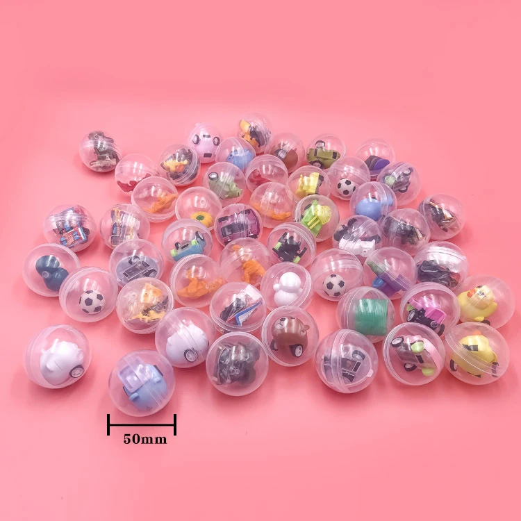 5pcs/10pcs 50mm Novelty Fun Kids Surprise Capsule Egg Ball Model Doll Mix Toys Kids Gift Vending Machine Randomly Shipped