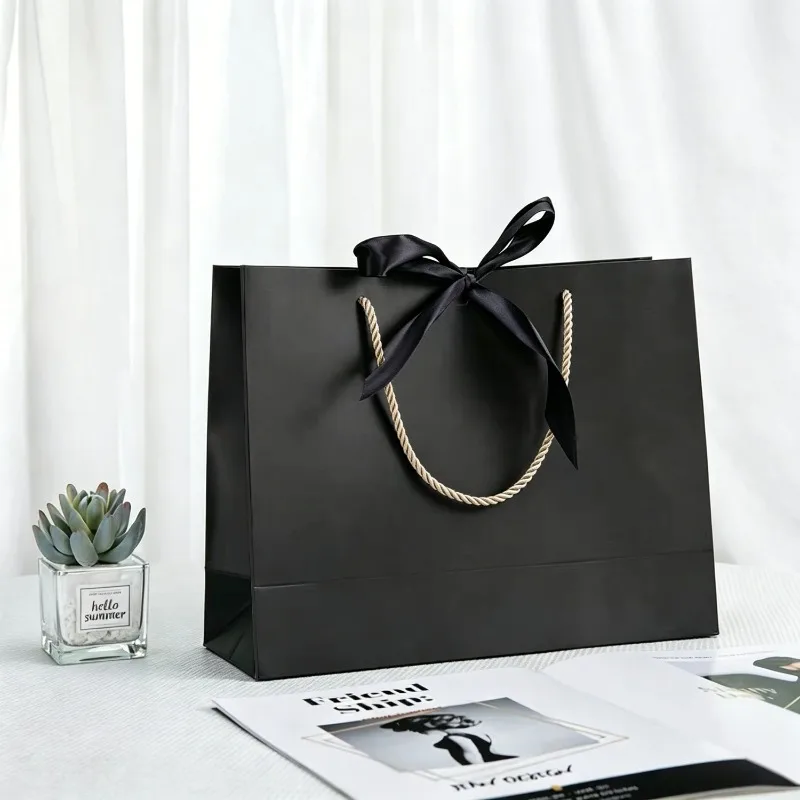 10 Stück Geschenktüten-Papierbox mit Band, Hochzeitsgeschenke, Babyparty, Valentinstag, Geburtstag, Party/Pyjama, Kleidung, Perücke, Schmuckverpackung – Detail 8